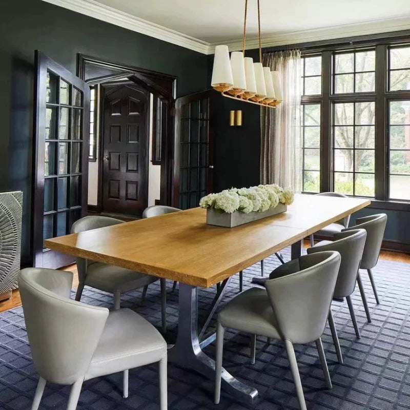 Mid-Century Modern Chandelier & Cylindrical Shades