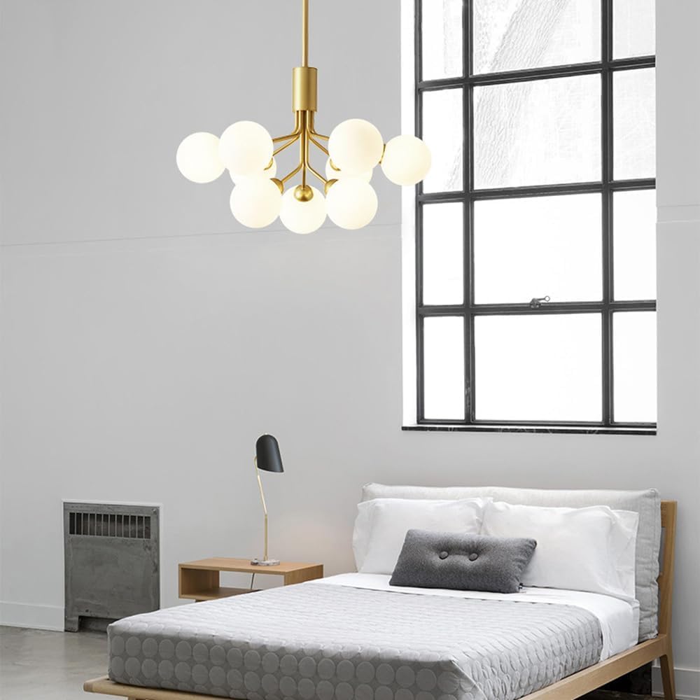 Mid-Century Modern Chandelier, Multi-Arm Design