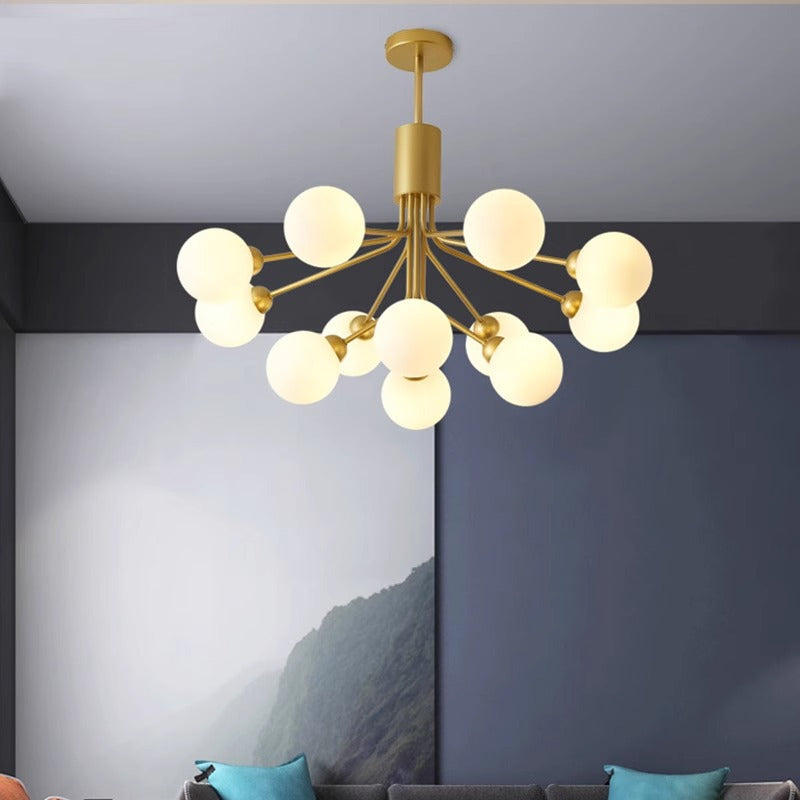 Mid-Century Modern Chandelier, Multi-Arm Design