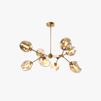 Mid-Century Modern Chandelier with Glass Shades