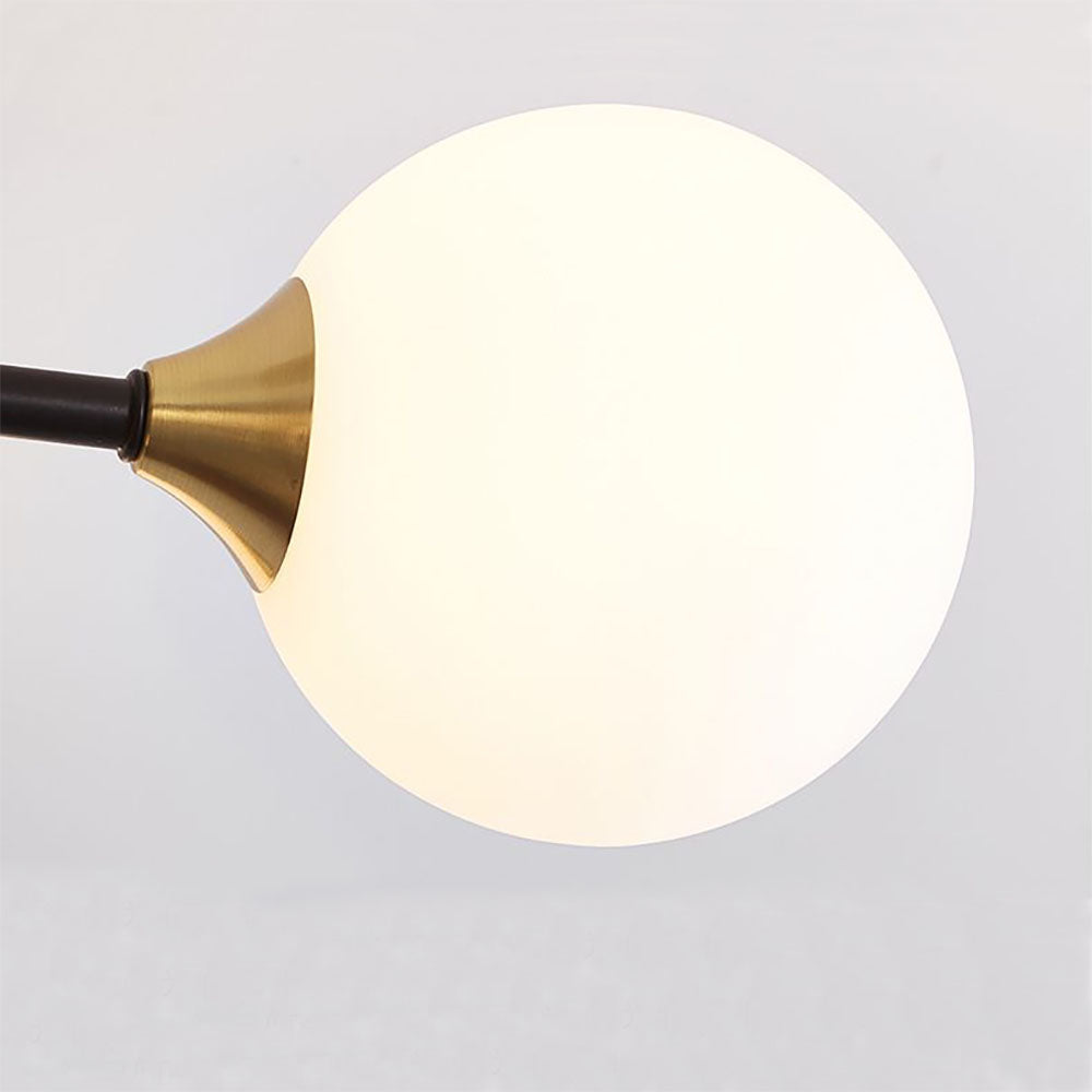 Mid-Century Modern Chandelier with Spherical Shades