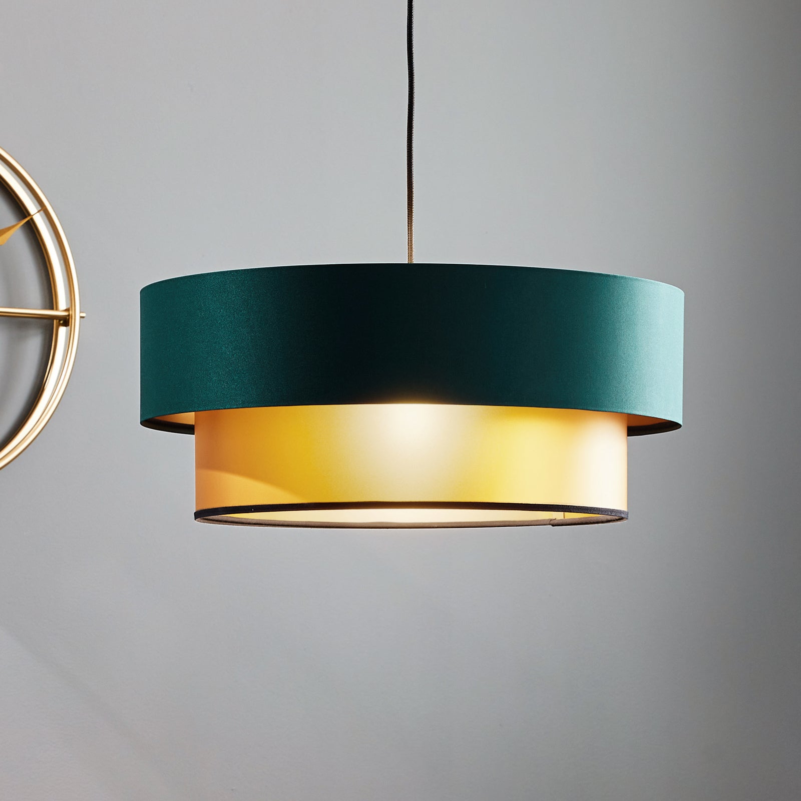Mid-Century Pendant Light & Art Focus