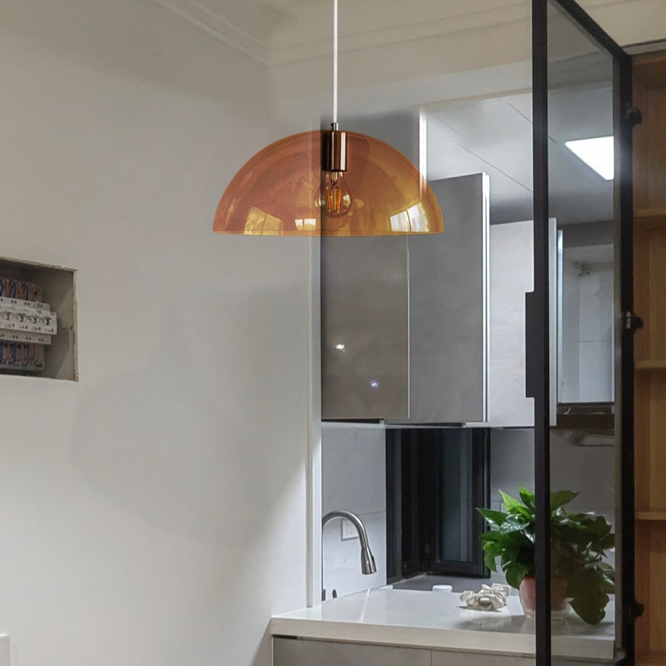 Mid-Century Pendant Light & Dome Shade Chic