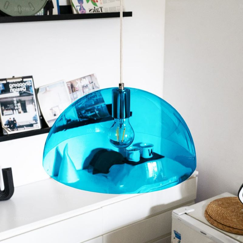 Mid-Century Pendant Light & Dome Shade Chic