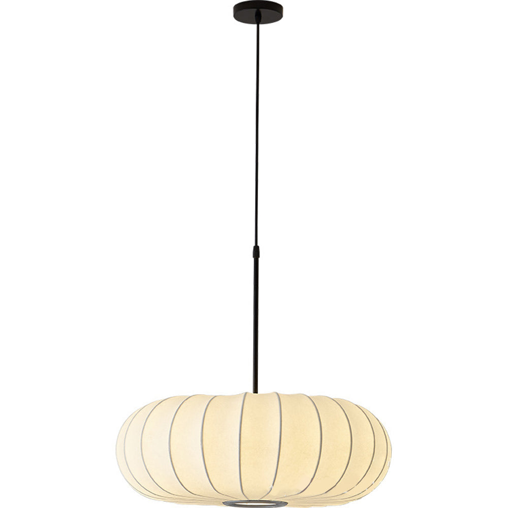 Mid-Century Pendant Light & Fabric Shade Accent