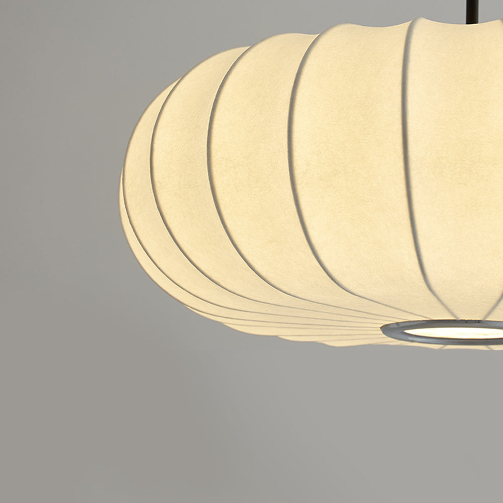 Mid-Century Pendant Light & Fabric Shade Accent