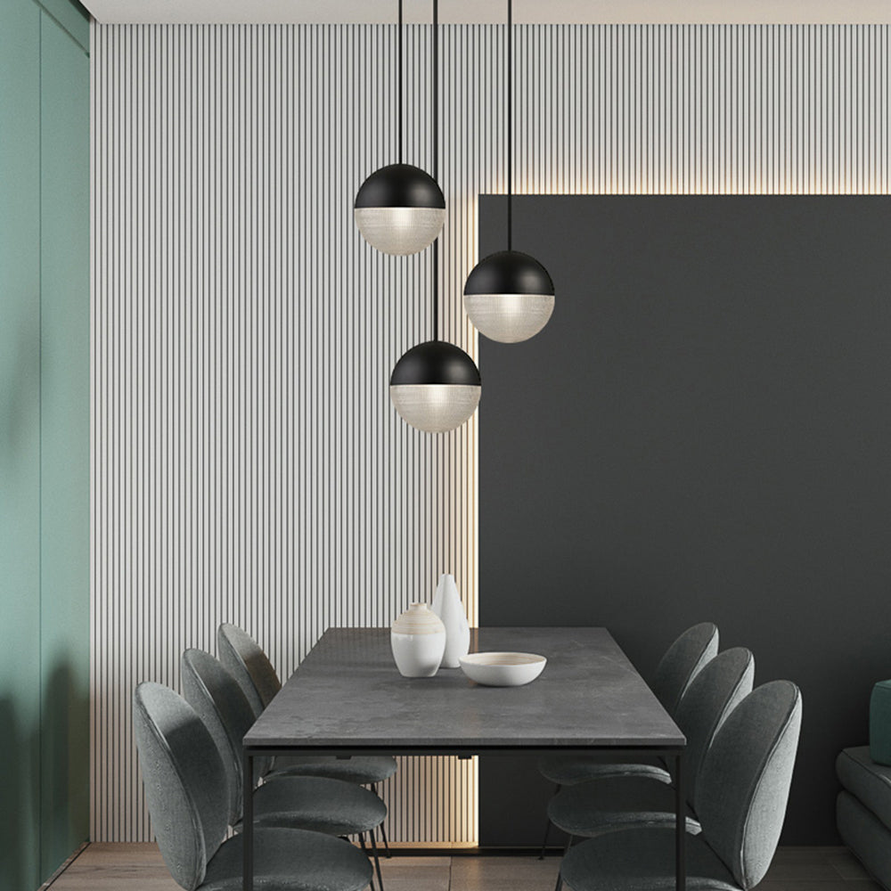 Mid-Century Pendant Light – Gold & Glass Accent