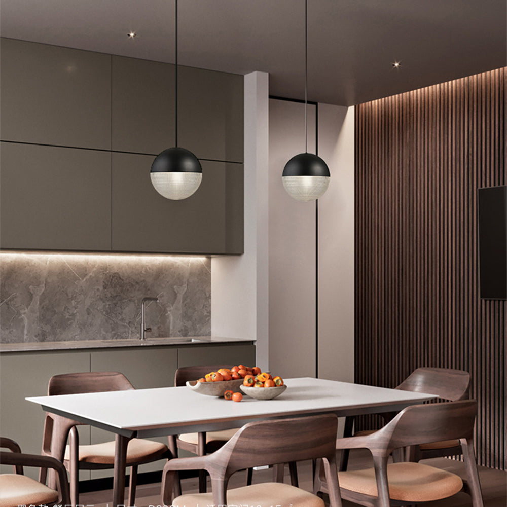 Mid-Century Pendant Light – Gold & Glass Accent