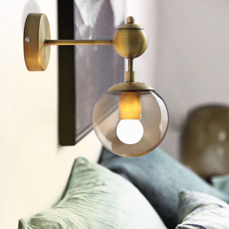 Mid-Century Sconce Lamp – Dual Glass Shades