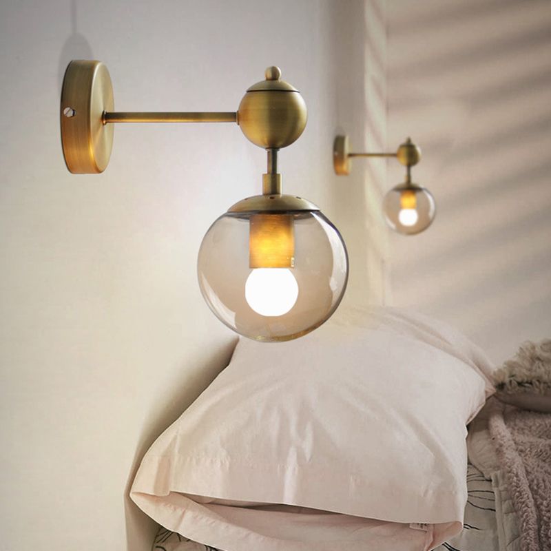 Mid-Century Sconce Lamp – Dual Glass Shades
