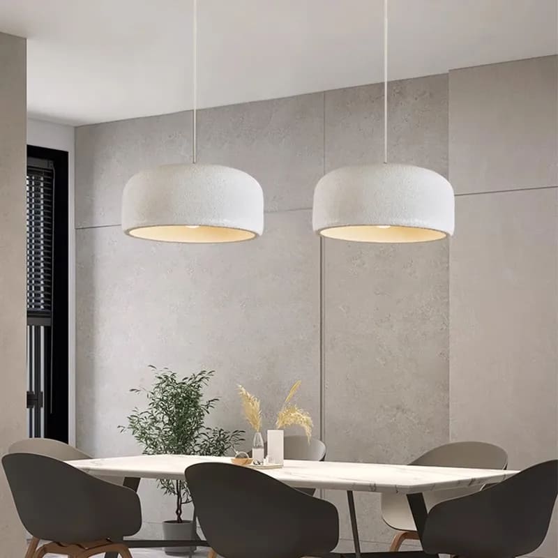 Wabi-Sabi Cylindrical Open-Bottom Pendant Light