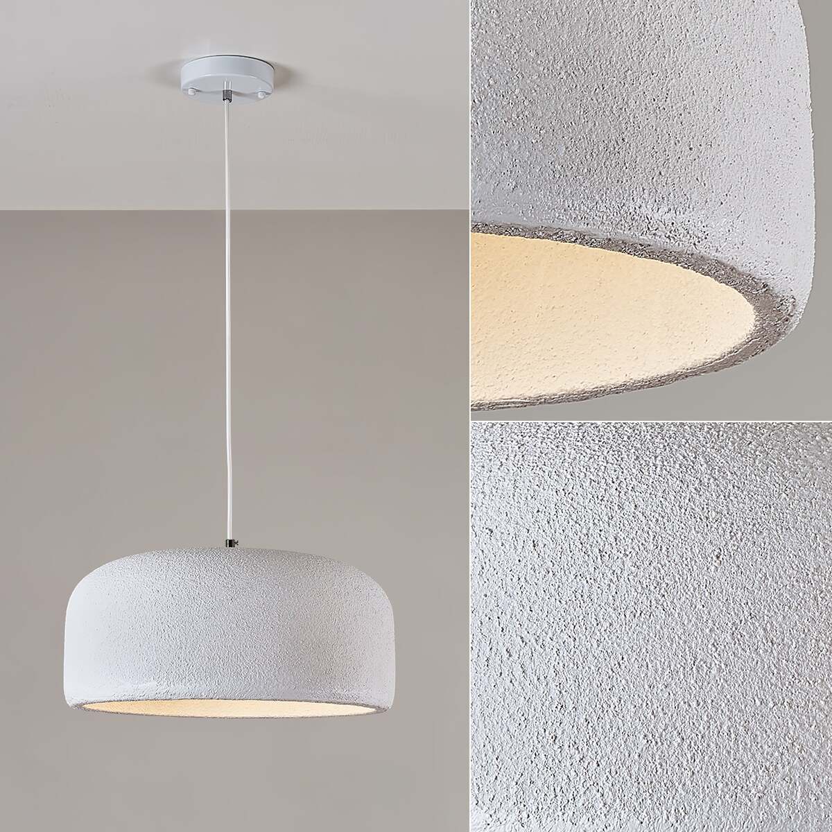 Wabi-Sabi Cylindrical Open-Bottom Pendant Light