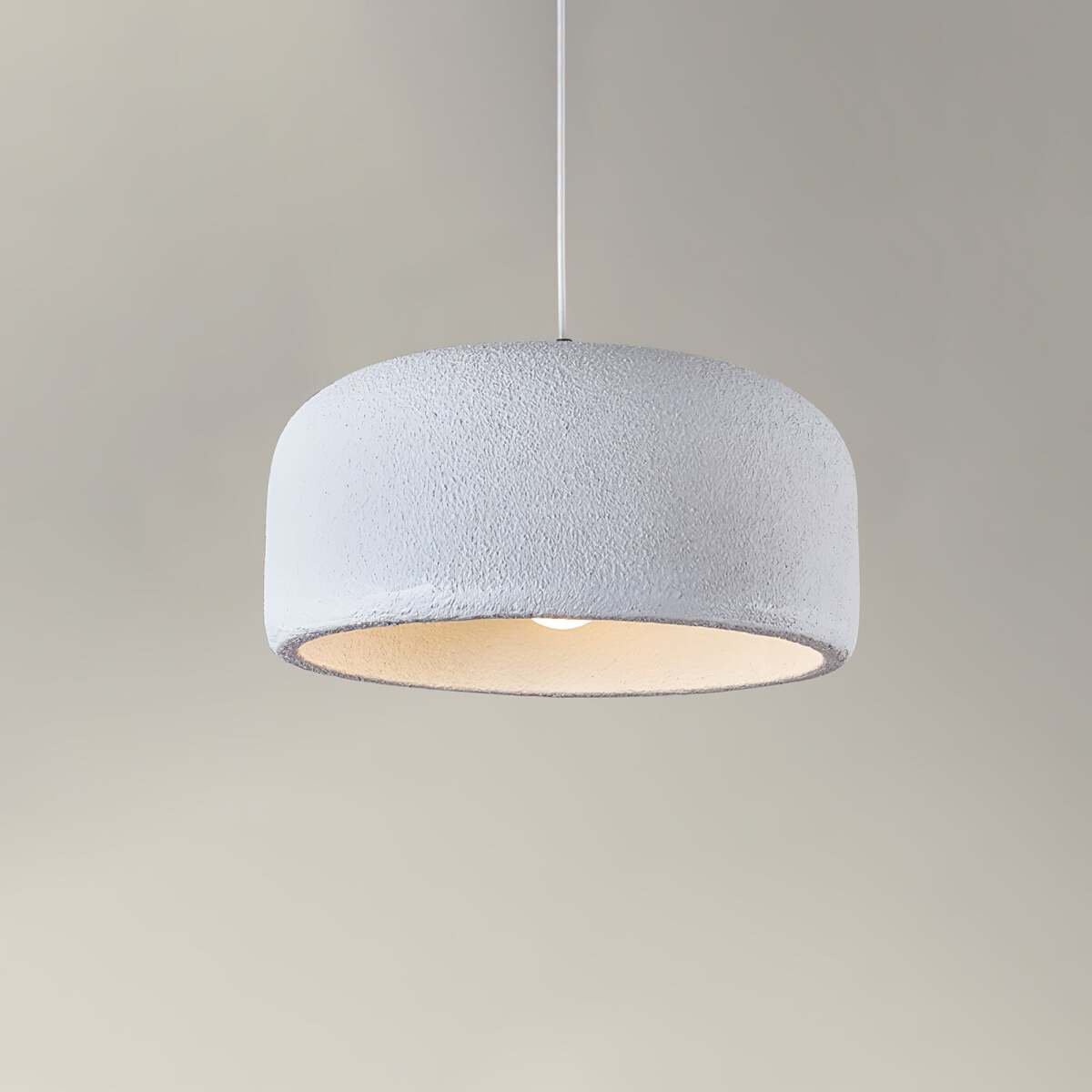 Wabi-Sabi Cylindrical Open-Bottom Pendant Light