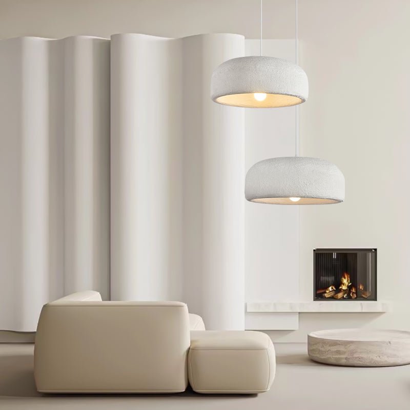 Wabi-Sabi Cylindrical Open-Bottom Pendant Light