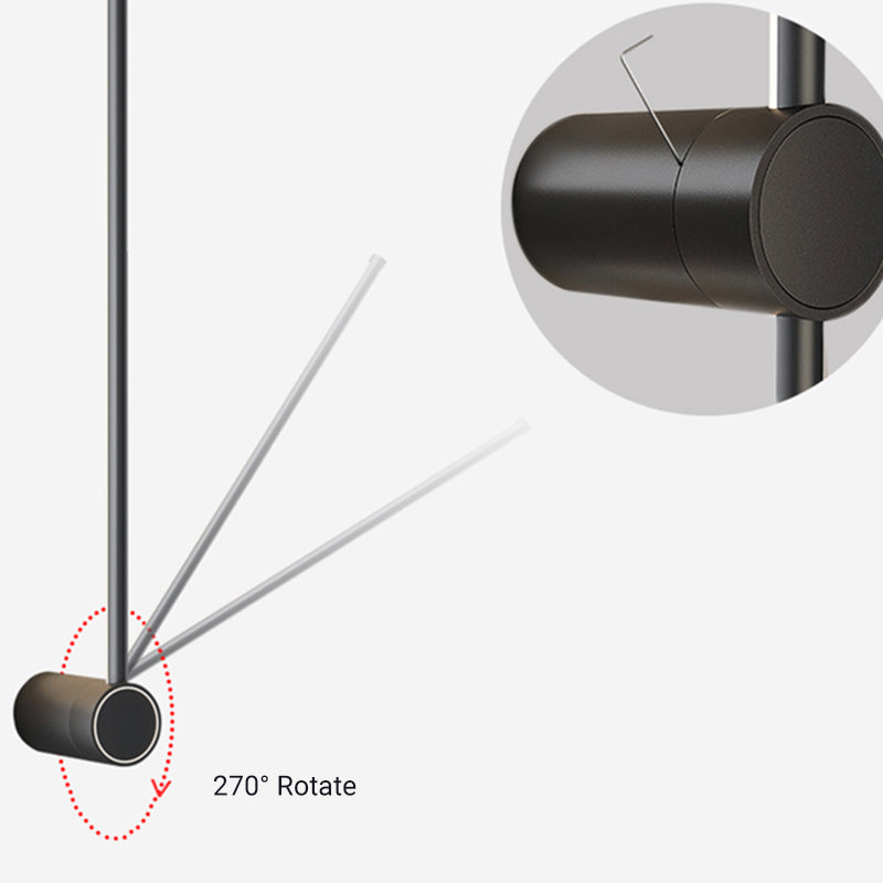Minimalist Cylindrical Adjustable Wall Light with LED