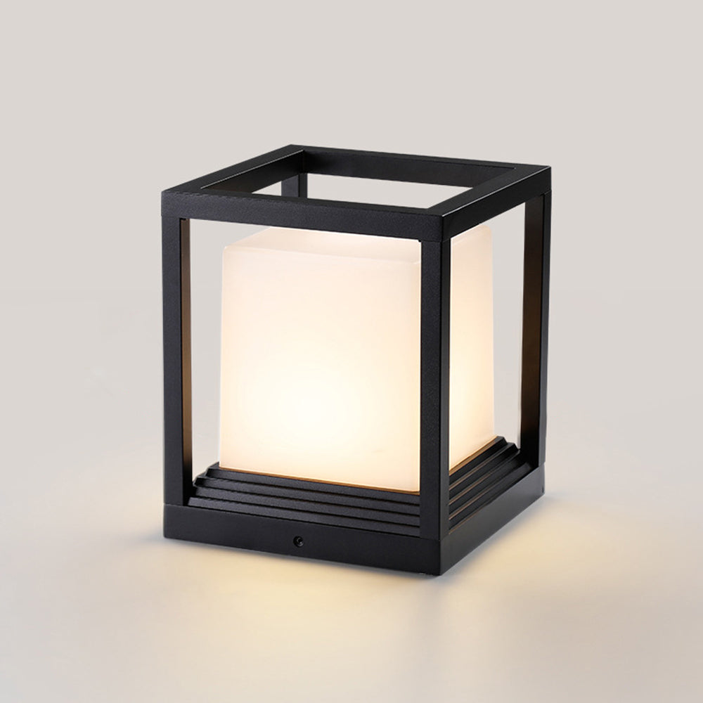 Modern-Industrial Outdoor Post & Pier-Mount Light