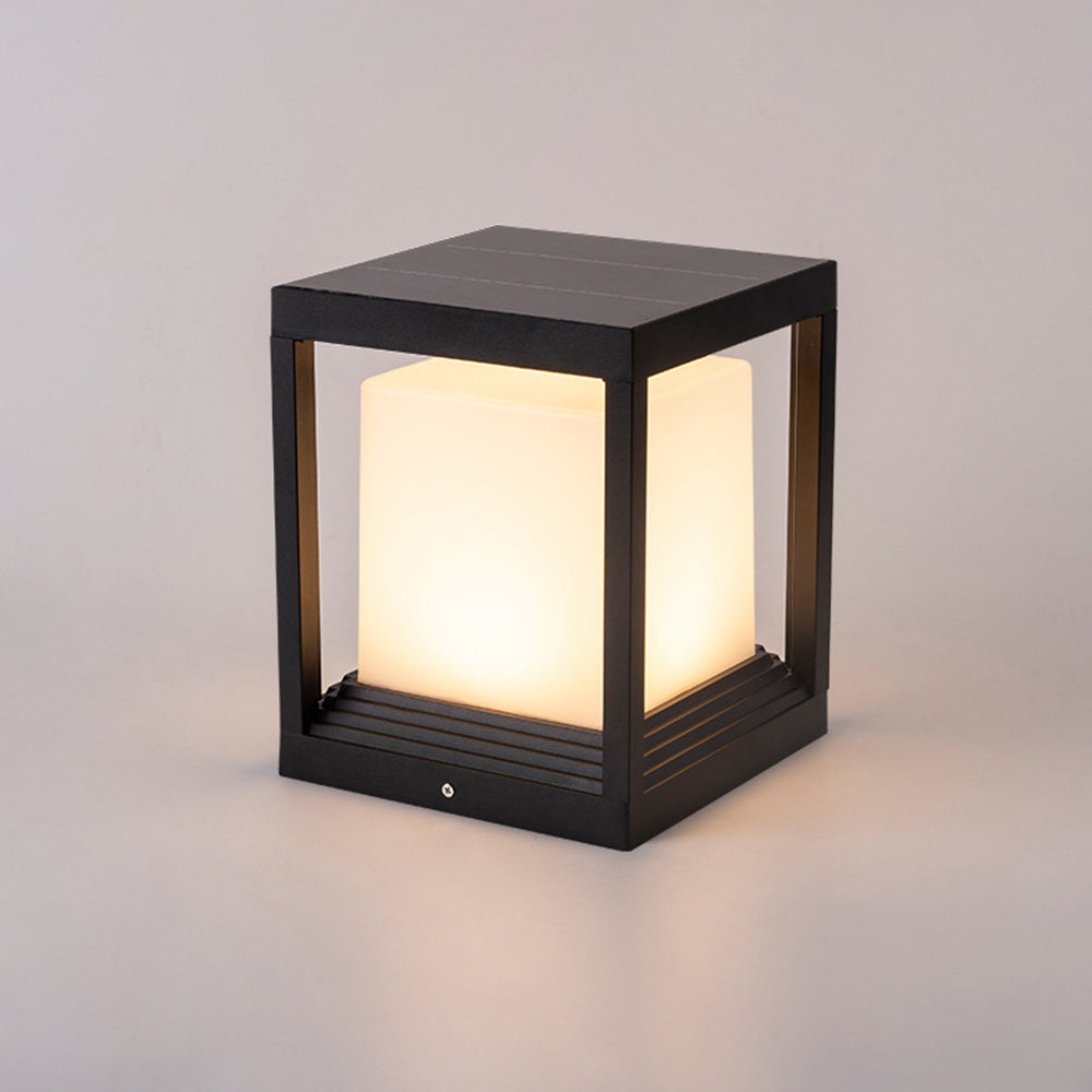 Modern-Industrial Outdoor Post & Pier-Mount Light