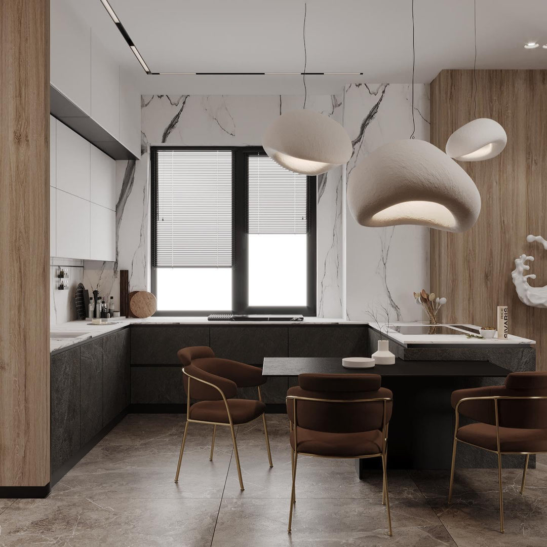 Hemispherical Wabi-Sabi Pendant Light – Curved Bottom