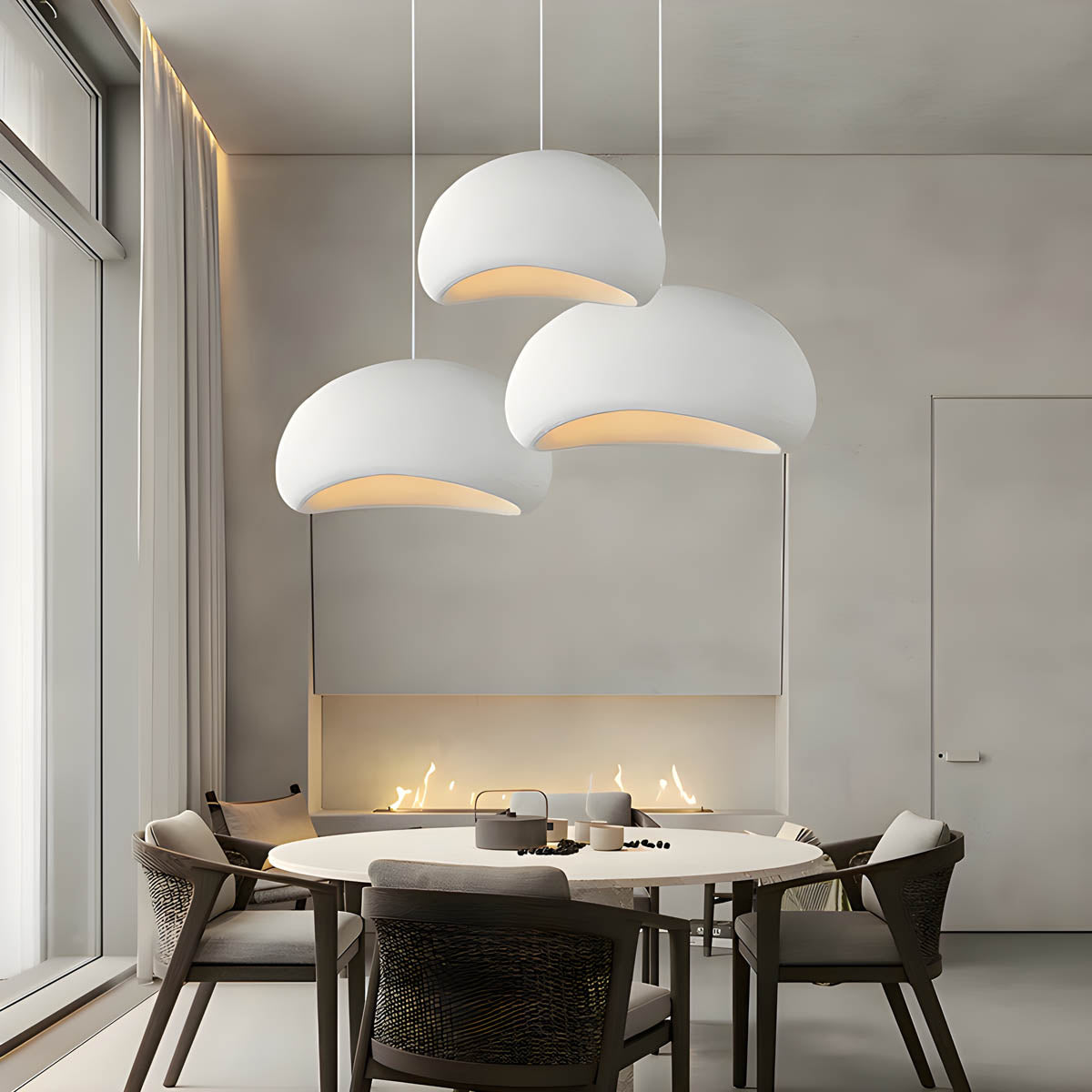 Hemispherical Wabi-Sabi Pendant Light – Curved Bottom