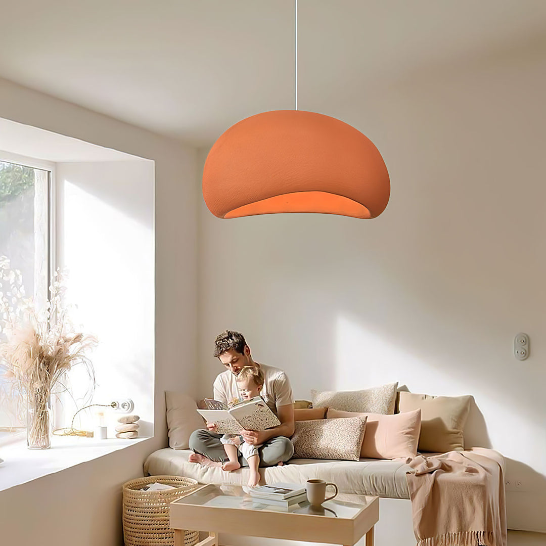 Hemispherical Wabi-Sabi Pendant Light – Curved Bottom