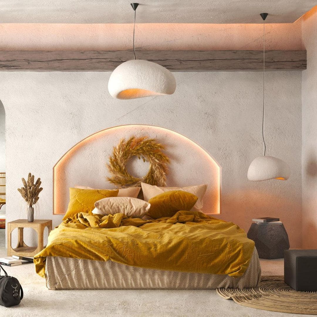 Hemispherical Wabi-Sabi Pendant Light – Curved Bottom
