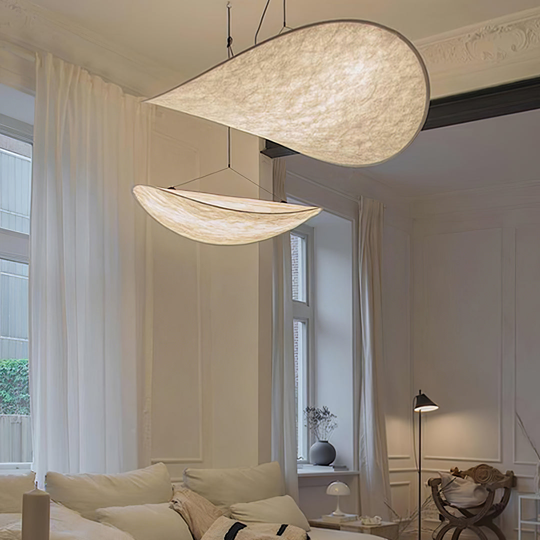 Wabi-Sabi Twisted-Elliptical LED Pendant Light