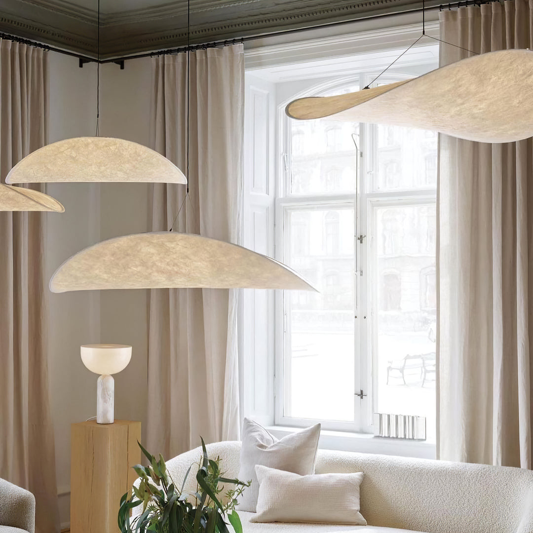Wabi-Sabi Twisted-Elliptical LED Pendant Light