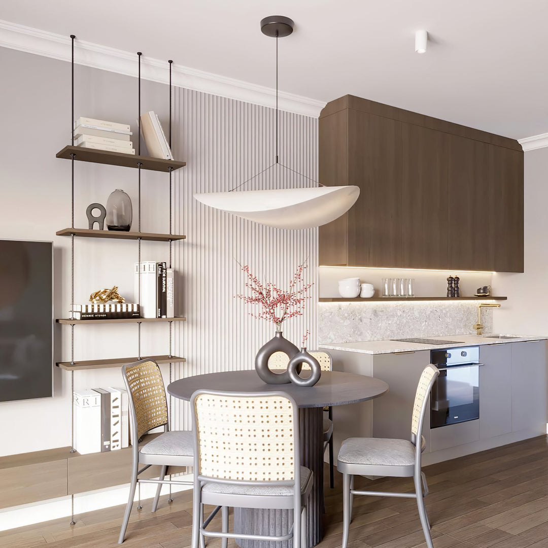 Wabi-Sabi Twisted-Elliptical LED Pendant Light