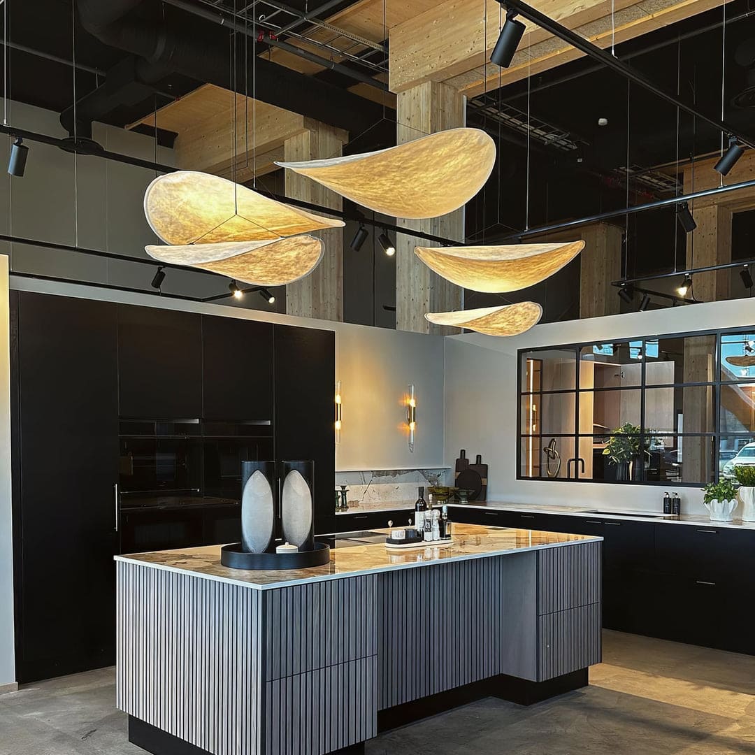 Wabi-Sabi Twisted-Elliptical LED Pendant Light