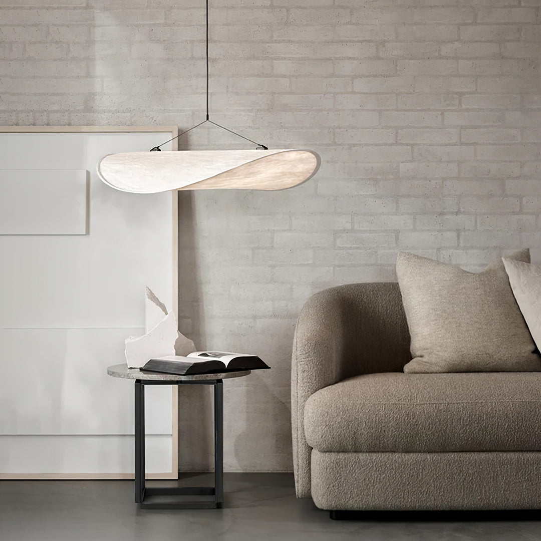 Wabi-Sabi Twisted-Elliptical LED Pendant Light