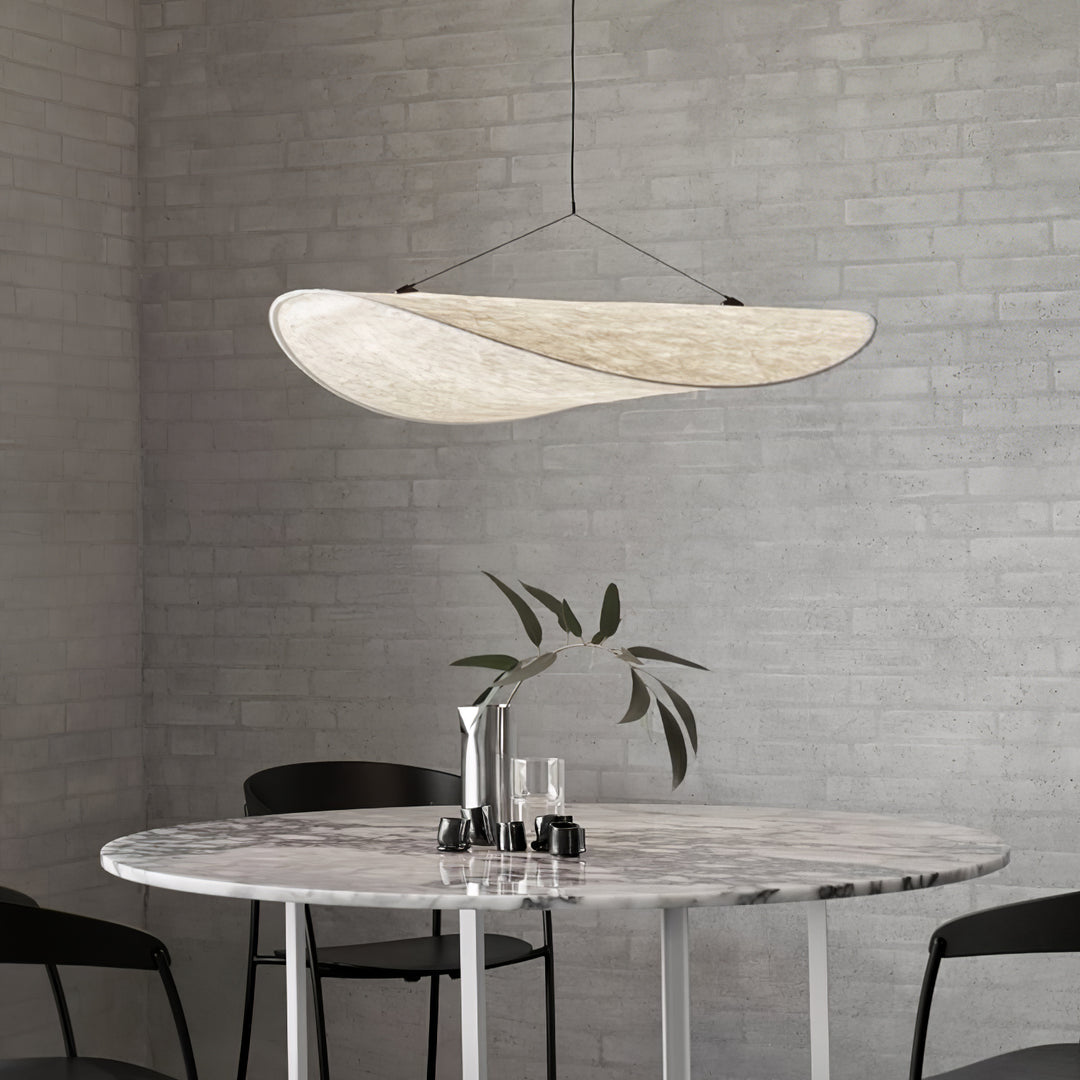 Wabi-Sabi Twisted-Elliptical LED Pendant Light