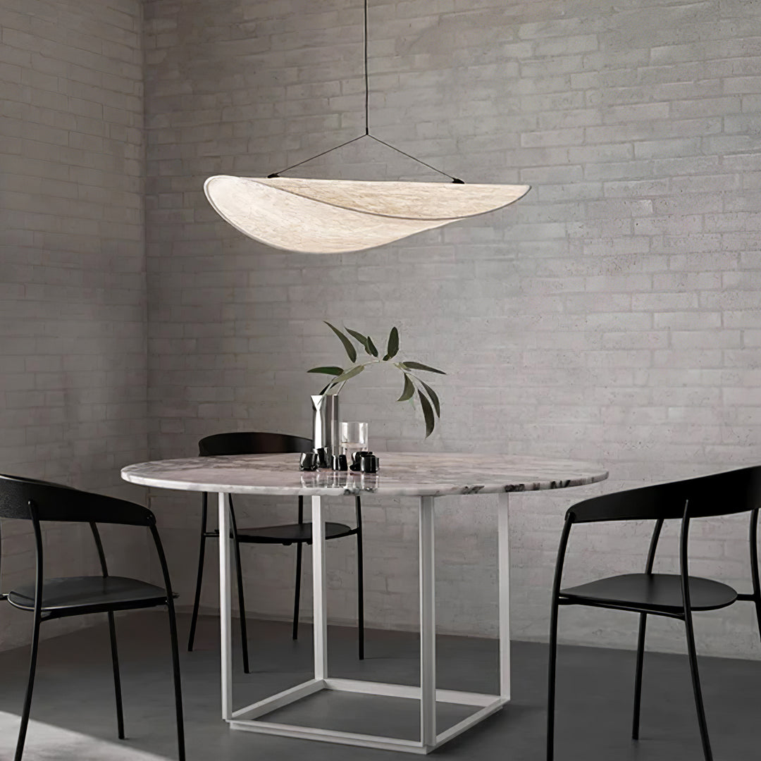 Wabi-Sabi Twisted-Elliptical LED Pendant Light