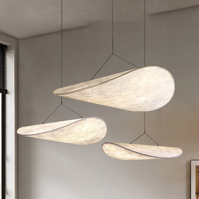 Wabi-Sabi Twisted-Elliptical LED Pendant Light