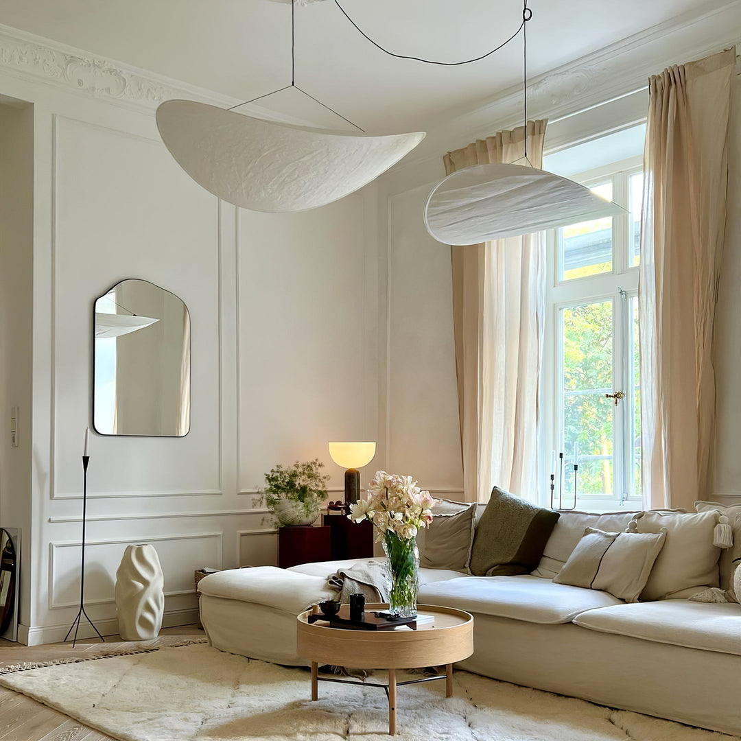 Wabi-Sabi Twisted-Elliptical LED Pendant Light