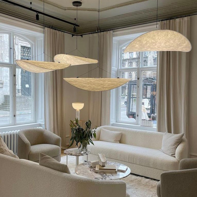 Wabi-Sabi Twisted-Elliptical LED Pendant Light