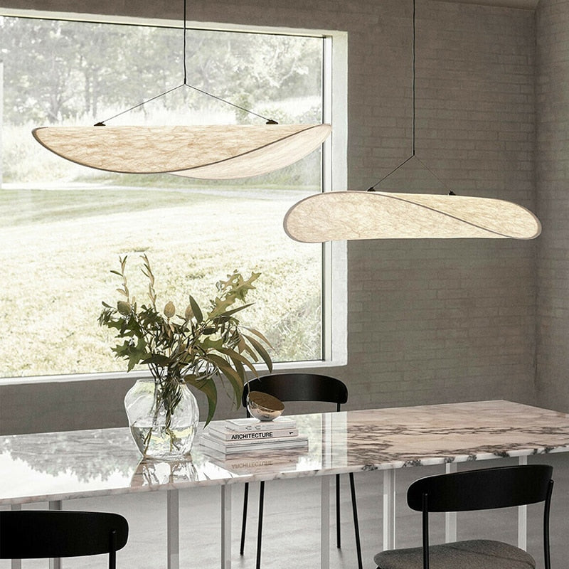 Wabi-Sabi Twisted-Elliptical LED Pendant Light