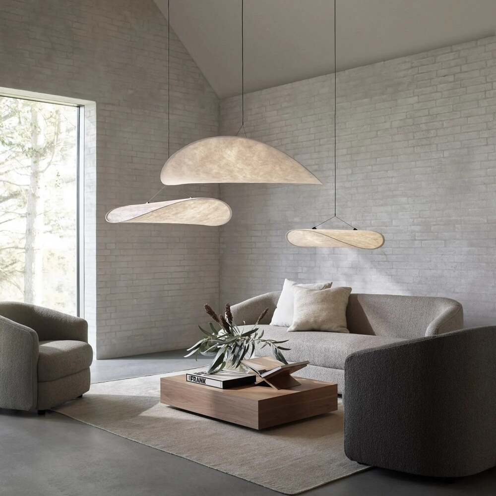 Wabi-Sabi Twisted-Elliptical LED Pendant Light