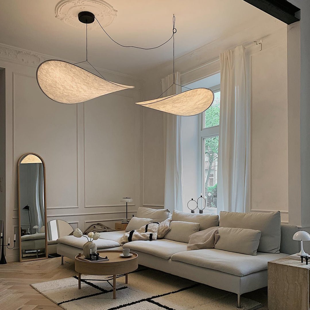 Wabi-Sabi Twisted-Elliptical LED Pendant Light