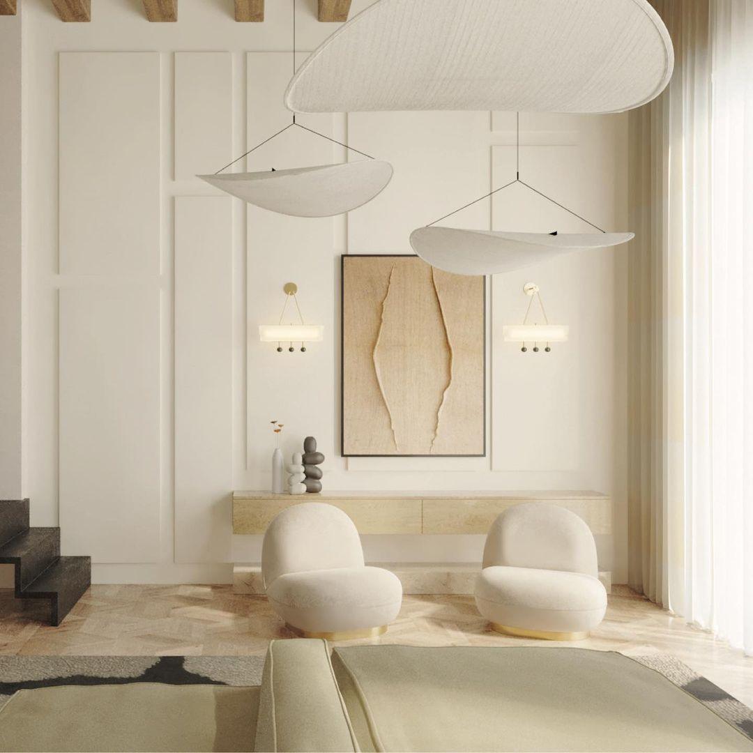 Wabi-Sabi Twisted-Elliptical LED Pendant Light