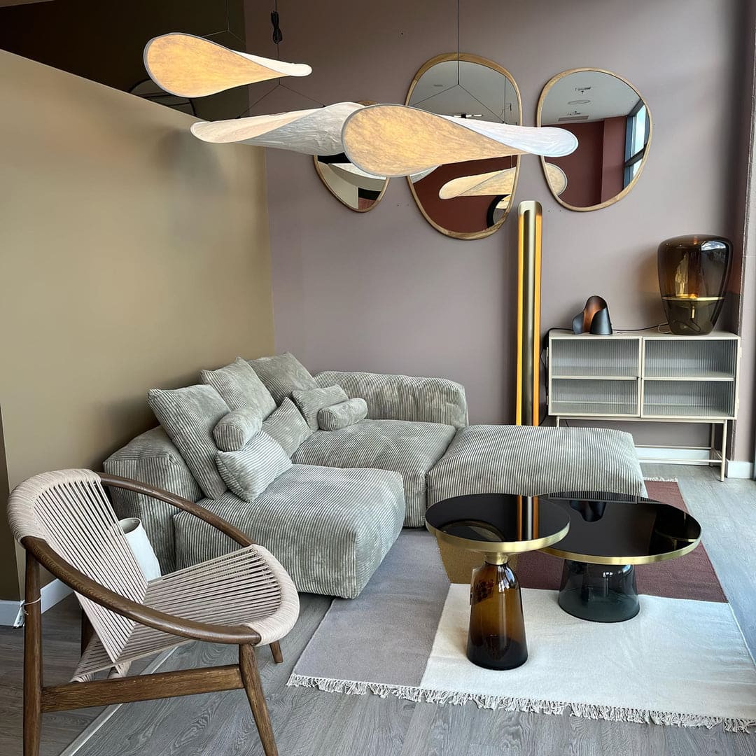 Wabi-Sabi Twisted-Elliptical LED Pendant Light