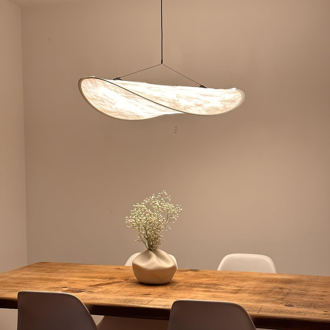 Wabi-Sabi Twisted-Elliptical LED Pendant Light