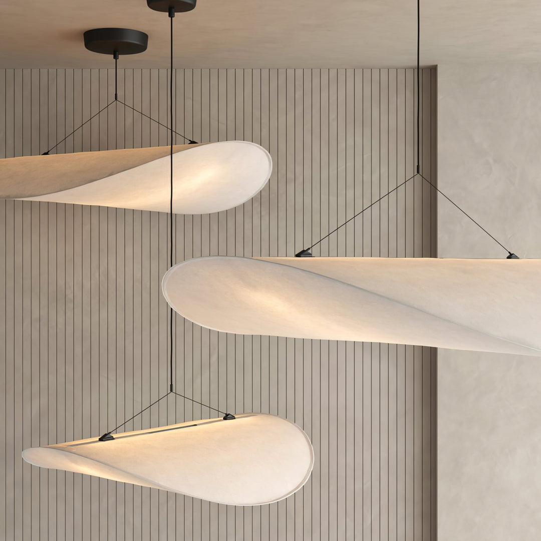Wabi-Sabi Twisted-Elliptical LED Pendant Light
