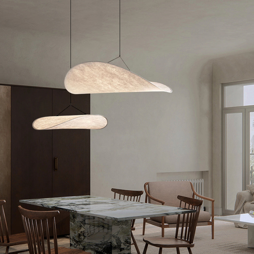 Wabi-Sabi Twisted-Elliptical LED Pendant Light