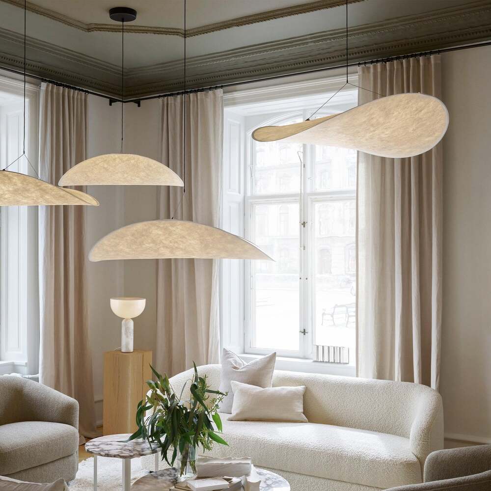 Wabi-Sabi Twisted-Elliptical LED Pendant Light