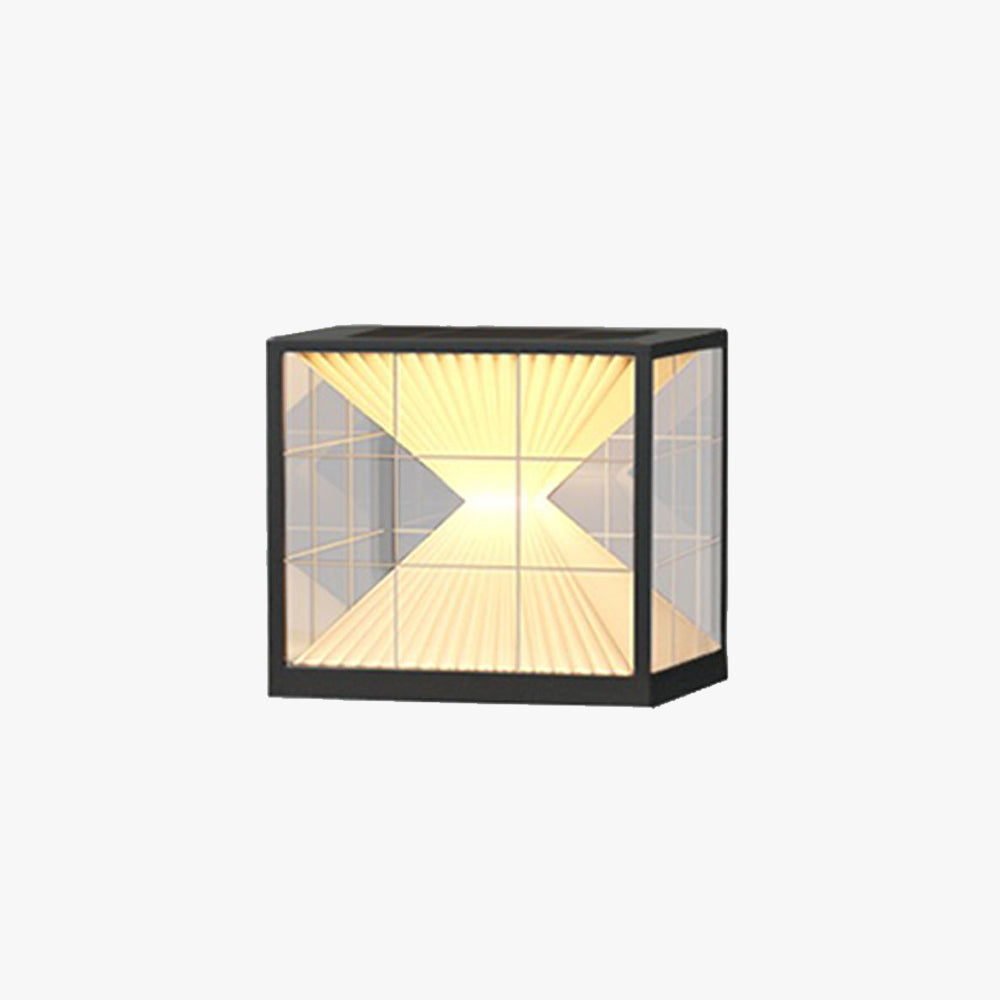 Modern Outdoor Post-Pier Solar Black/White Light