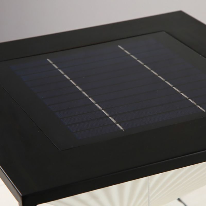 Modern Outdoor Post-Pier Solar Black/White Light