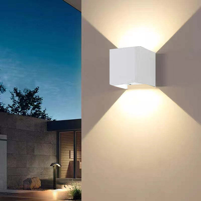 Modern Adjustable Square Outdoor Wall Lamp – LED Waterproof Lighting