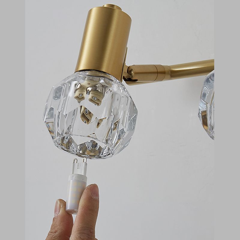 Modern Crystal Wall Lamp – Gold Elegant Design