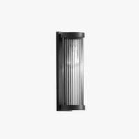 Modern Cylindrical Metal Glass Outdoor Wall Lamp with Waterproof Design