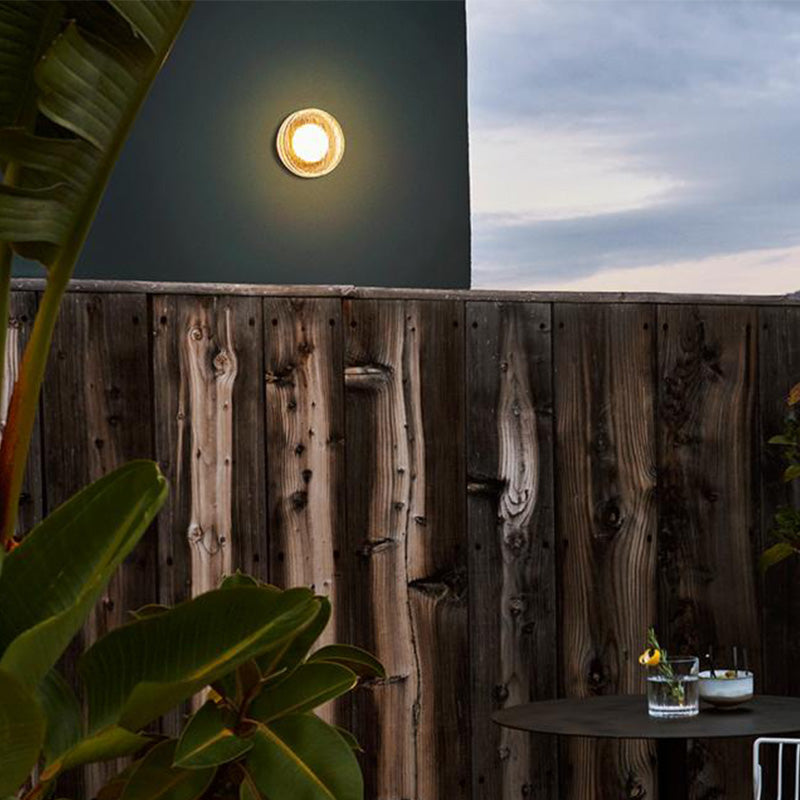 Modern Mini Bubble Glass Outdoor Wall Lamp for Patios and Gardens